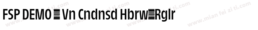 FSP DEMO - Vn Cndnsd Hbrw-Rglr字体转换